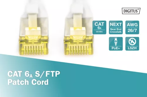 Digitus CAT6A S-FTP Patch Cable 0,25m Grey