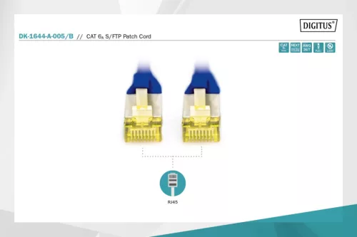 Digitus CAT6A S-FTP Patch Cable 0,5m Blue