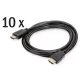 Assmann HDMI High Speed connection cable, type A 2m Black (10-pack)