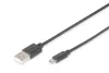 Assmann USB connection cable, type  A - micro B 1m Black