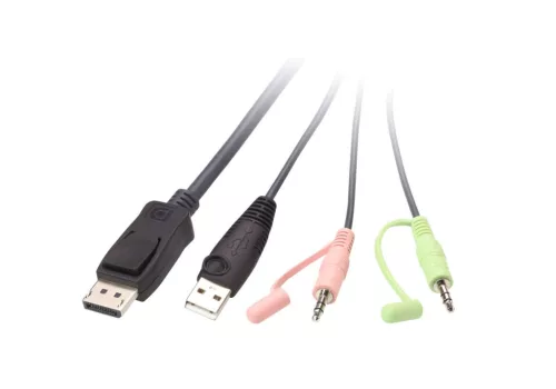 ATEN CS22DP 2-Port USB DisplayPort Cable KVM Switch with Remote Port Selector