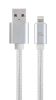 Gembird CCB-mUSB2B-AMLM-6-S USB2.0 - Lightning cable 1,8m Silver