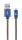 Gembird CC-USB2J-AMLM-1M-BL Lightning Premium cotton braided 8-pin charging and data cable 1m Blue