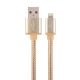 Gembird CCB-mUSB2B-AMLM-6-G USB2.0 - Lightning cable 1,8m Gold