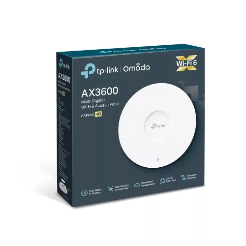 TP-Link EAP660 HD AX3600 Wireless Dual Band Multi-Gigabit Ceiling Mount Access Point White