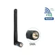 DeLock WLAN 802.11 ac/a/b/g/n Antenna SMA plug 2 dBi omnidirectional with tilt joint Black
