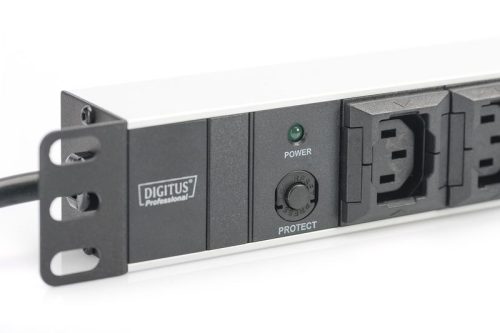 Digitus DN-95404 Túlfeszültségvédő Kapcsolóval 10DIN 2m Black