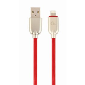   Gembird CC-USB2R-AMLM-2M-R Premium rubber 8-pin charging and data cable 2 m Red