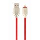 Gembird CC-USB2R-AMLM-2M-R Premium rubber 8-pin charging and data cable 2 m Red