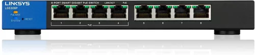 Linksys LGS310MPC 8-Port Managed Gigabit PoE+ Switch with 2 1G SFP Uplinks 110W