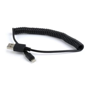   Gembird USB Sync and Charging spiral cable for iPhone 1,5m Black