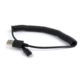   Gembird USB Sync and Charging spiral cable for iPhone 1,5m Black