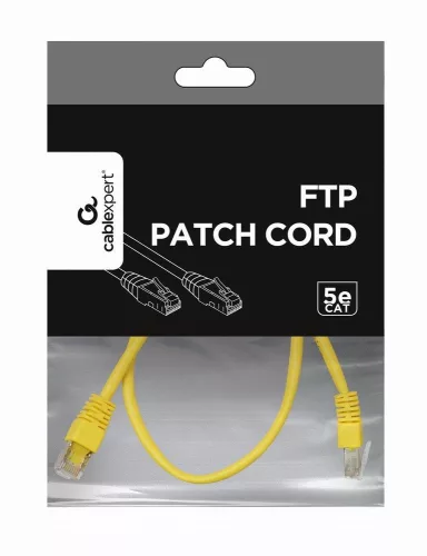 Gembird CAT5e F-UTP Patch Cable 0,5m Yellow