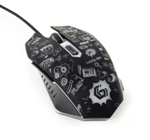 Gembird MUS-6B-GRAFIX-01 optical mouse Black