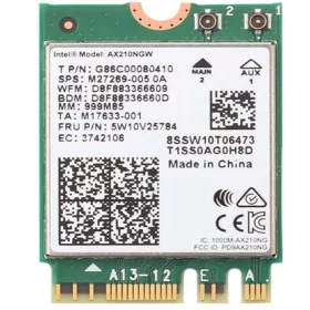 Intel WI-FI 6 AX210 2230 2x2 AX R2 6GHz + BT No vPro