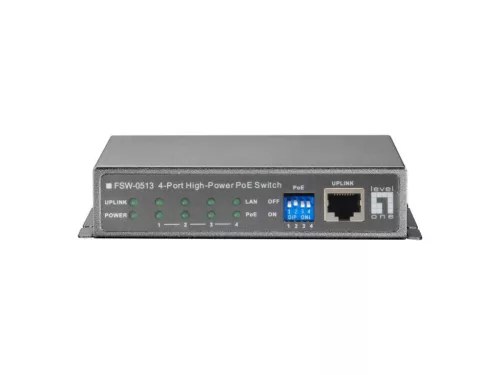 LevelOne FSW-0513 5-Port Fast Ethernet High Power PoE Switch