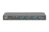 Digitus KVM Switch, 4-Port, 4K60Hz, 4x DP in, 1x DP/HDMI out