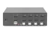 Digitus KVM Switch 4 Port Dual Display, 4K, DisplayPort