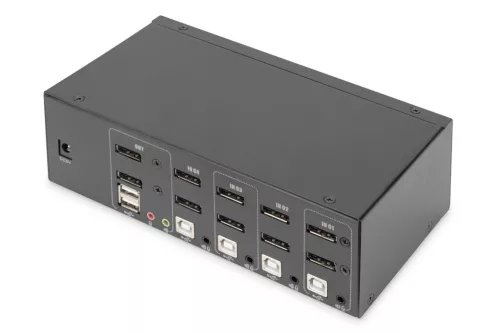 Digitus KVM Switch 4 Port Dual Display, 4K, DisplayPort