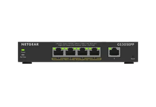 Netgear GS305EPP 5 Port High Power PoE+ Gigabit Ethernet Plus Switch