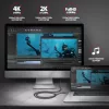 AXAGON RVC-HI2MC USB-C -> HDMI 2.0 adapter 4K/60Hz Aluminum 1,8m cable Black
