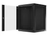 Lanberg 19" 15U Falra szerelhető Rackszekrény Black