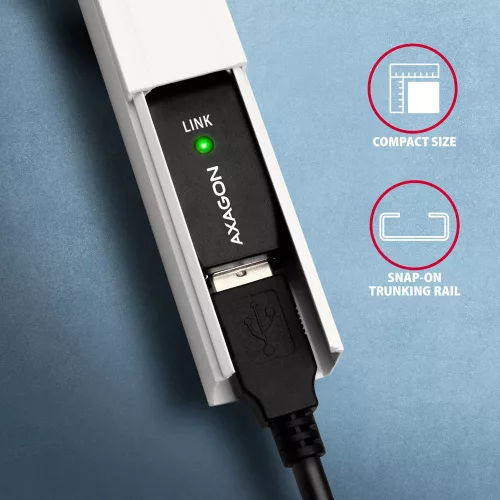 AXAGON ADR-210B USB Repeater Cabel 10m Black