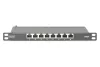 Digitus 8-port Patch Panel 0,5U Black