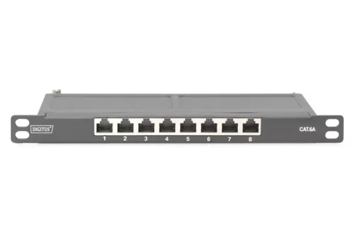 Digitus 8-port Patch Panel 0,5U Black