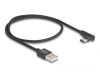 DeLock USB 2.0 Type-A male to USB Type-C cable 0,5m Black