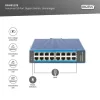Digitus 16 Port 10/100/1000Mbps Gigabit Ethernet Network Switch Blue