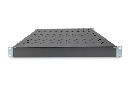 Digitus 1U fixed shelf for 600mm depth racks 44x482x350mm adjust. 350-550mm Depth Black