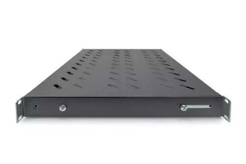 Digitus 1U fixed shelf for 600mm depth racks 44x482x350mm adjust. 350-550mm Depth Black