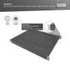Digitus 1U fixed shelf for 600mm depth racks 44x482x350mm adjust. 350-550mm Depth Black