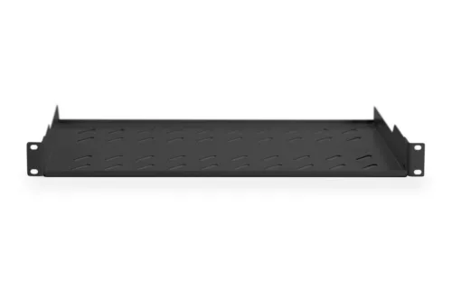 Digitus 1U fixed shelf for racks from 400mm depth 45x483x250mm up to 15kg Black (RAL 9005)
