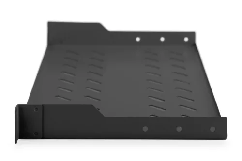 Digitus 1U fixed shelf for racks from 400mm depth 45x483x250mm up to 15kg Black (RAL 9005)