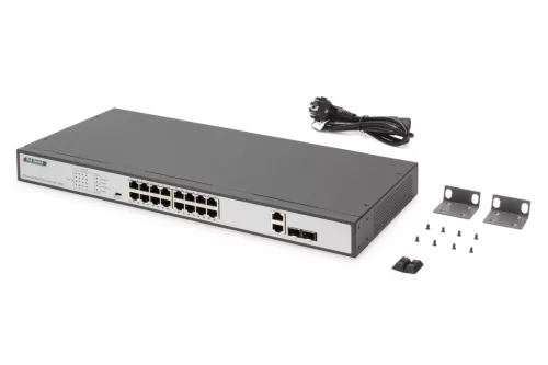 Digitus 16+2 Port Fast Ethernet PoE Switch
