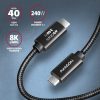 AXAGON BUCM4X-CM10AB NEWGEN USB-C <> USB-C 4 Gen 3x2 Cable 1m Black