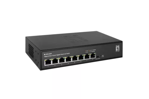 LevelOne GES-2208 Hilbert 8-Port 10-inch Gigabit Smart Lite Switch