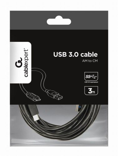 Gembird CCP-USB3-AMCM-W-10 USB3.0 AM to Type-C cable 3m White