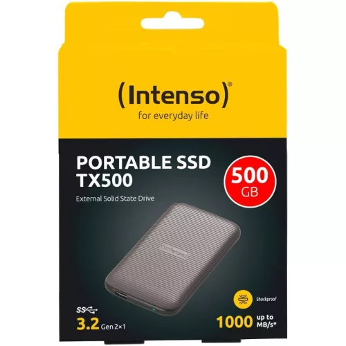 Intenso 500GB USB3.2 Type-C External SSD TX500 Brown