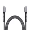 FIXED Armor USB-C/USB-C táp és adatkábel, PD 3.1 támogatás, 240W (48V, 5A), 2m, sötétszürke