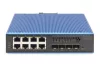 Digitus Industrial 8 + 4 10G Uplink Port L3 managed Gigabit Ethernet PoE Switch