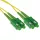 ACT LSZH Singlemode 9/125 OS2 fiber patch cable duplex with SC/APC connectors 0,5m Yellow