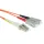 ACT LSZH Multimode 50/125 OM2 fiber cable duplex with LC and SC connectors 2m Orange