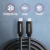 AXAGON BUCM32-CM15AB SPEED+ USB-C <> USB-C 20Gbps cable 1,5m Black
