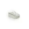 ACT CAT6A pass-through shielded modular RJ45 connector (25db)