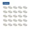 ACT CAT6A pass-through shielded modular RJ45 connector (25db)