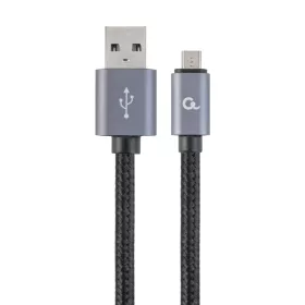   Gembird CCDB-mUSB2B-AMBM-6 Cotton braided micro-USB cable with metal connectors 1,8m  Black