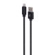 Gembird CCDB-mUSB2B-AMLM-6 Cotton braided 8-pin cable with metal connectors 1,8m Black
